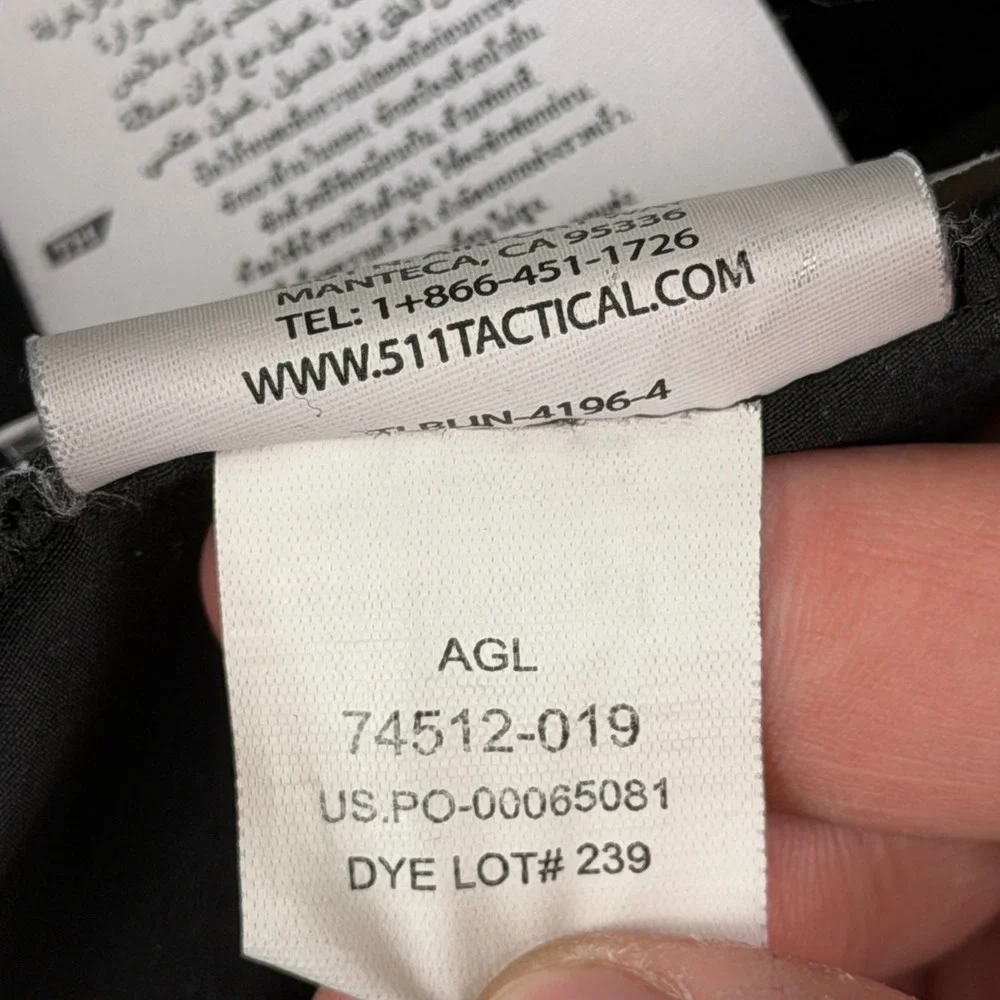 511 Tactical ABR Pro Cargo Pants Mens 38x32 Black Utility Straight Fit 74512